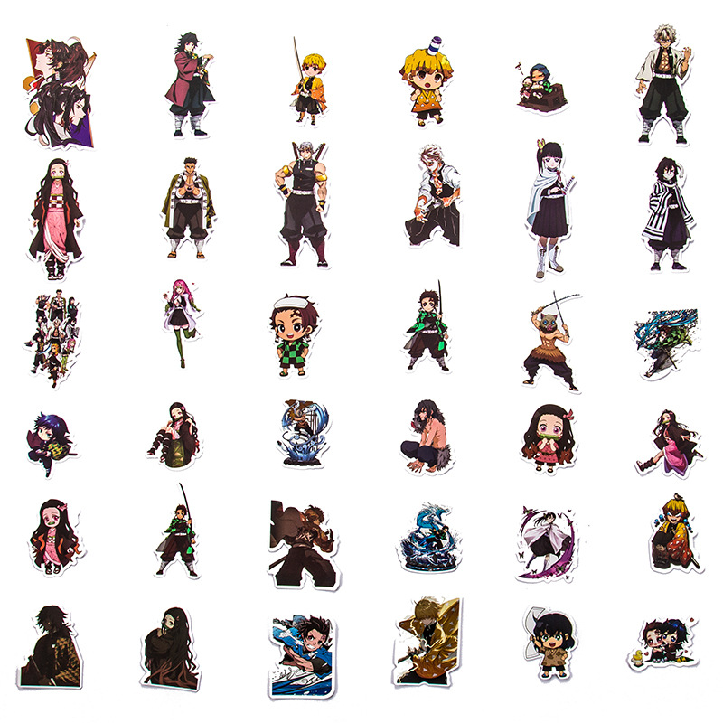 Demon Slayer Stickers for Kids Teens Adults Waterproof Vinyl Manga Anime Sticker Pack for Water Bottle Computer Laptop Phone