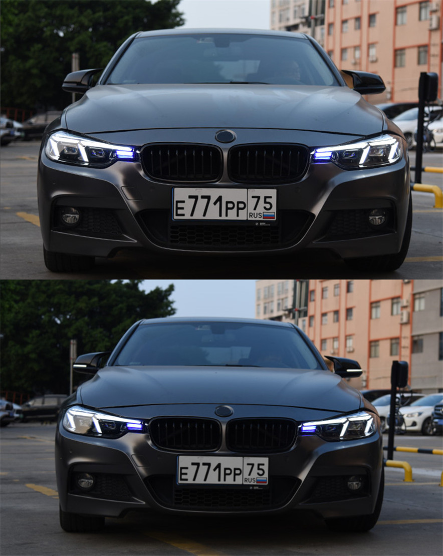 أضواء السيارة لـ BMW F30 LED LED LED LENSOR 20 13-20 18 320I 325I DRL LASER ATTY APORMOTIONSS