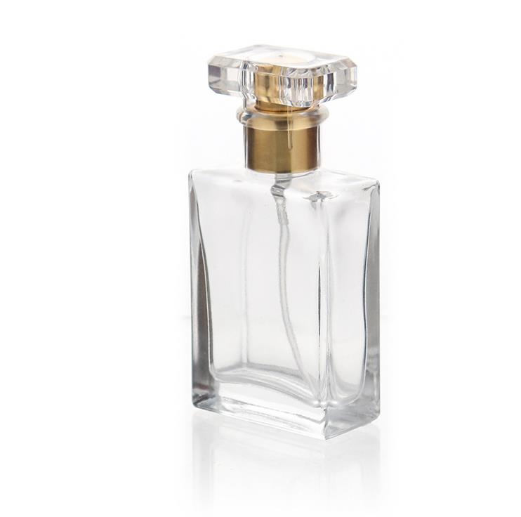 Wholesale Crystal Travel Perfume Bottles 50ml Refillable Empty Perfume-Spray Bottle With Atomizer SN6833