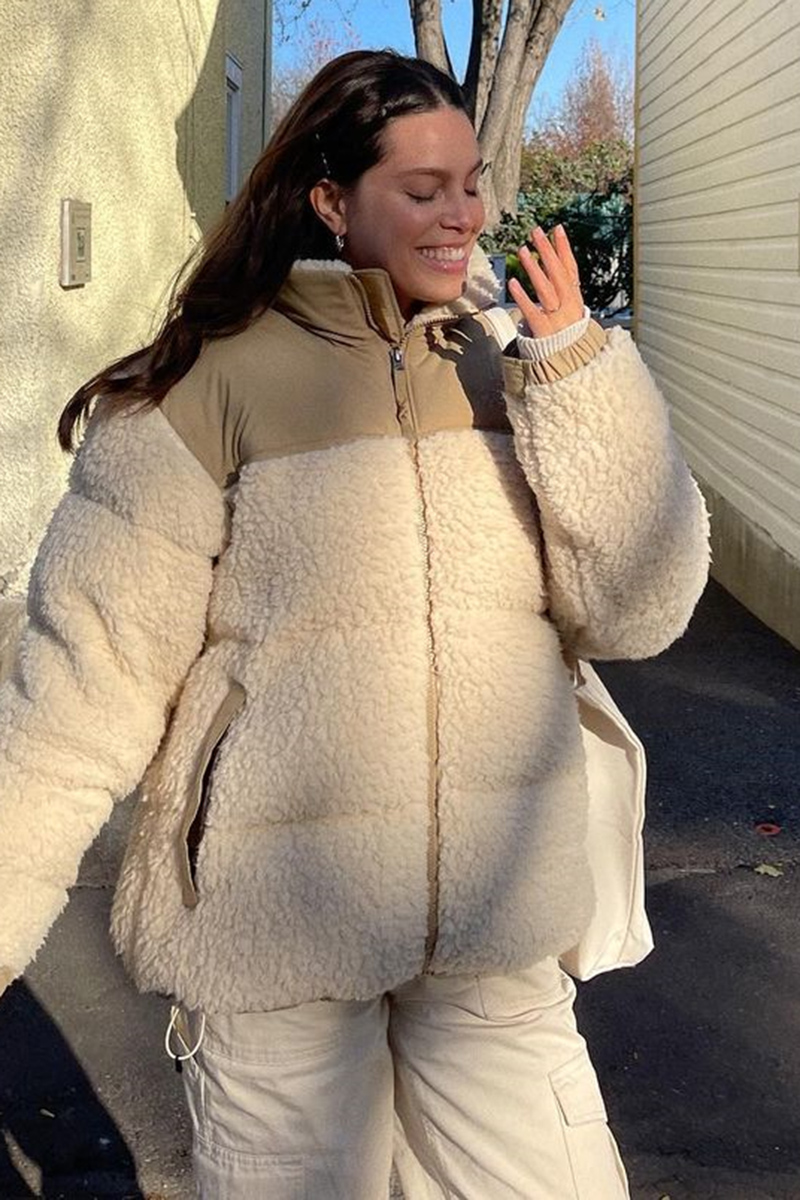 Veste polaire d'hiver en fausse peau de mouton pour femme, manteaux d'extérieur, en fourrure de daim, manteau chaud et épais, bouffant d'agneau