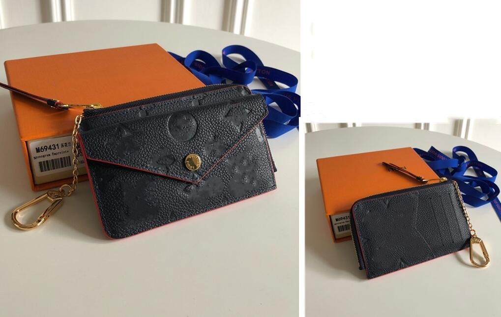 2022 HELA 6 färger Fashion Single Zipper Organizer Designer Män kvinnor läder plånbok lady229c