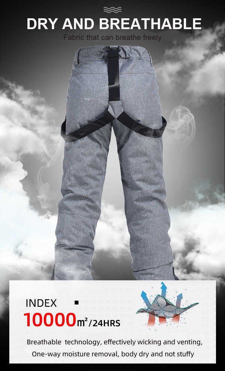 Skidåkning Bib Pants Män Kvinnor Skidor Vindtätning Vattentät vintertjockar Snö utomhus Sport snowboarding Breatab rembyxor unisex l221025