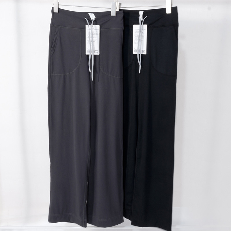 Calça de moletom feminina para ioga, calça larga solta com pernas largas, nuvem, alta primavera, corda, bolso, flare, ll, reminiscência