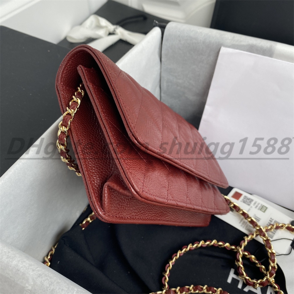 Top famous brand bags Fashion Shoulder Bas handbag Plaid purse Double letter solid buckle Sheepskin caviar pattern Women's lu262V