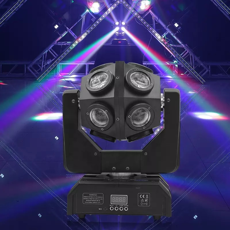 Nieuwe bewegende koplichten 12 stks LED -balk 12x12W 4in1 Disco Ball Roterend DJ Stage -effectlicht