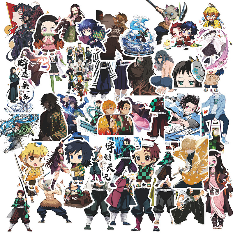 Demon Slayer Stickers for Kids Teens Adults Waterproof Vinyl Manga Anime Sticker Pack for Water Bottle Computer Laptop Phone