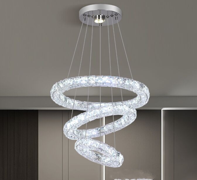 Luxe de luxe en cristal salon salon de salle à manger décor de plafond lampe de plafond luminaire à lad