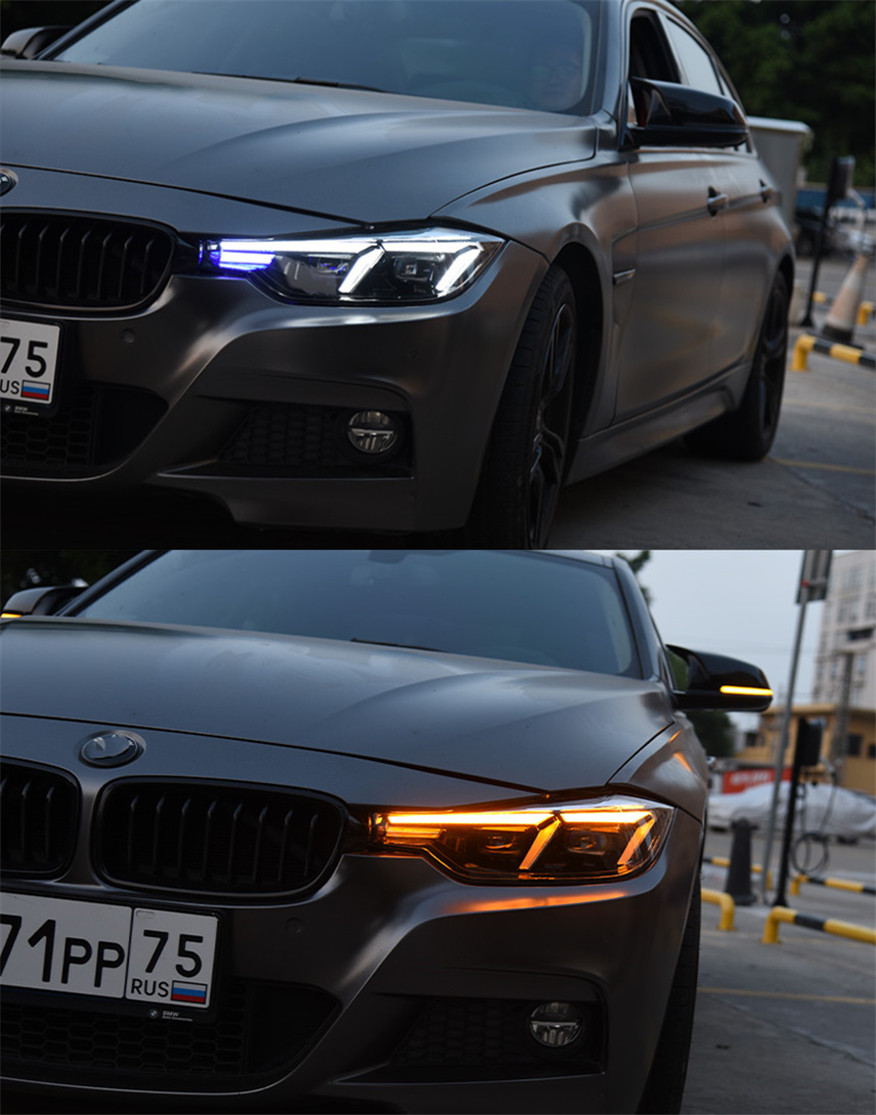 أضواء السيارة لـ BMW F30 LED LED LED LENSOR 20 13-20 18 320I 325I DRL LASER ATTY APORMOTIONSS