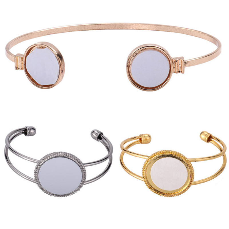 Sublimatie blanco manchet armband ontwerper gouden heren armbanden voor vrouw overdracht printen legering ronde zilveren paren armbanden valentijnsdag chirstmas cadeau