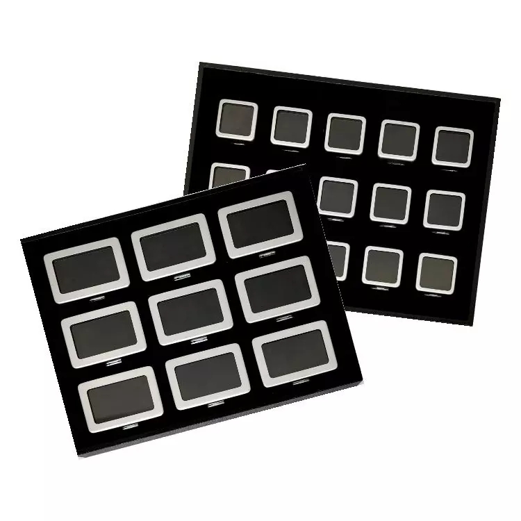 Lose Diamond Storage Display Box Tablett Metall -Edelstein -Display -Hülle Standard Edelsteinschmuck Organizer Geschenkbox Set