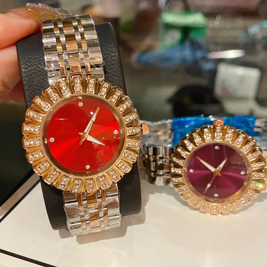 Marke Armbanduhren Frauen Damen Mädchen Kristall Stil Luxus Metall Stahl Band Quarzuhr CH 86