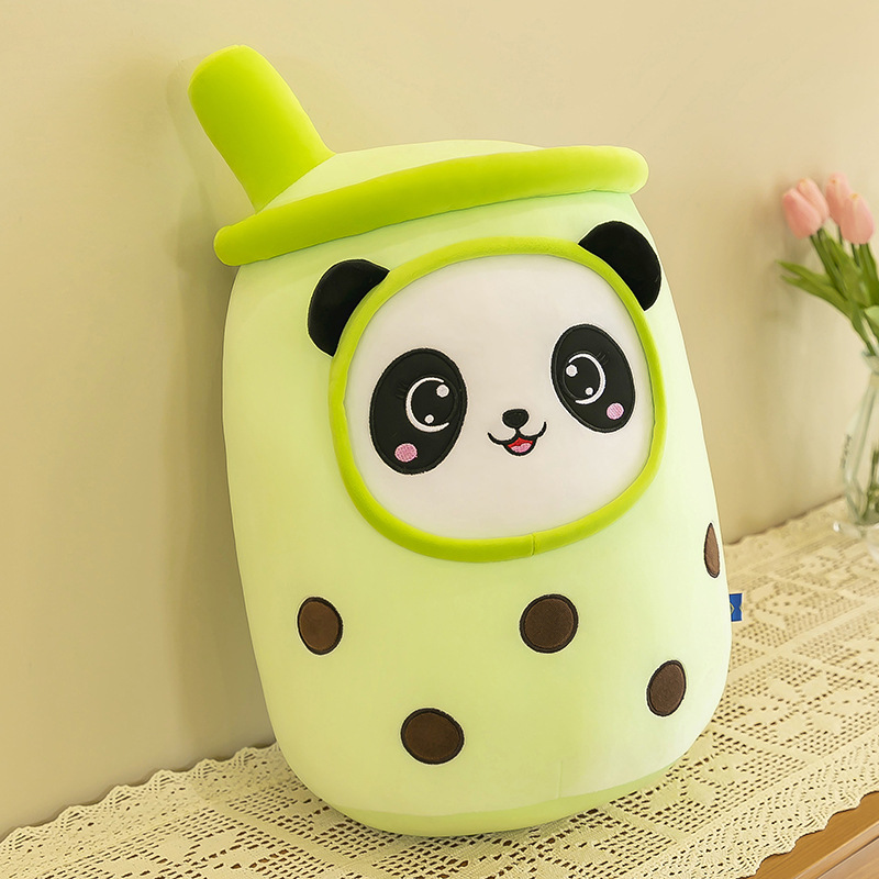 2022 Fyllda djur Plush Dolls Panda Milk Tea Cup Doll Plush Toy For Girls to Sleeping Large Pillow C99