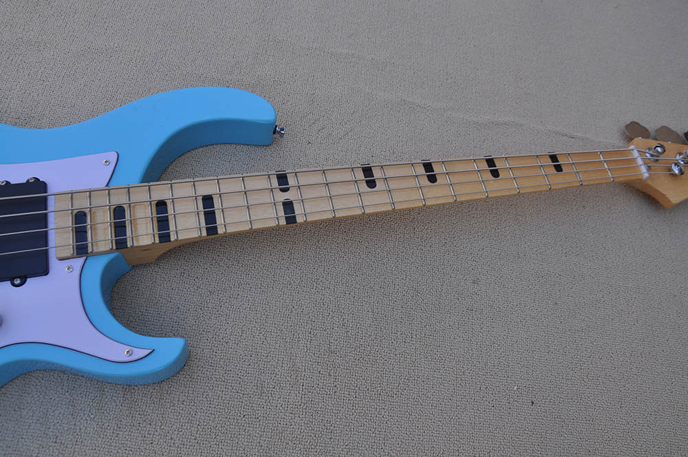 Blue 4 Strings Electric Bass -gitaar met esdoorn fretboard 21 frets