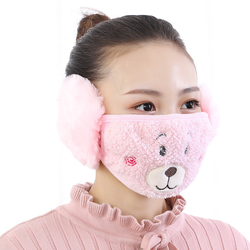 Twee-in-één maskers Earmuffs herfst en winter nieuw ouder-kind warme mode rijdend winddicht verdikt gezichtsmasker voor kinderen