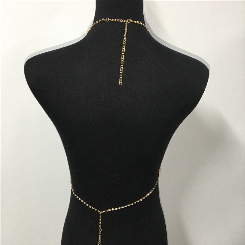 Autre classique qui se chevauchent chaîne sternale femme sexy mode bijoux de corps géométrique tendance doré jeune cadeau 221008