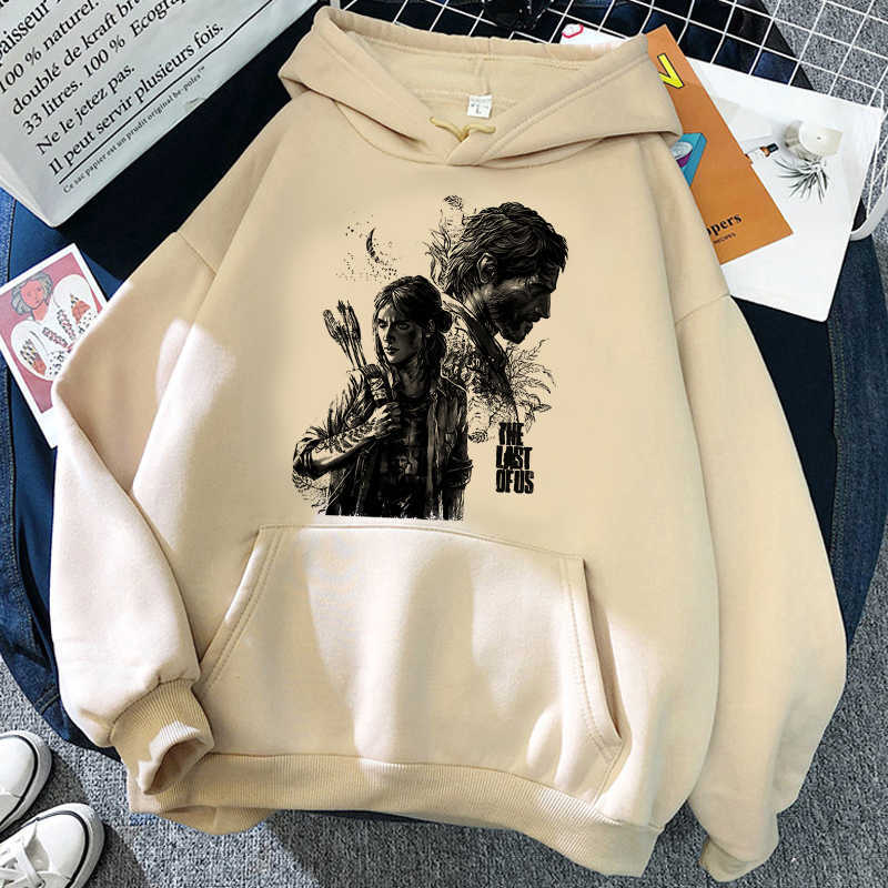 Men's Hoodies Sweatshirts the last of us hoodies male printed Korea streetwear grunge male clothing pullover anime graphic T221008