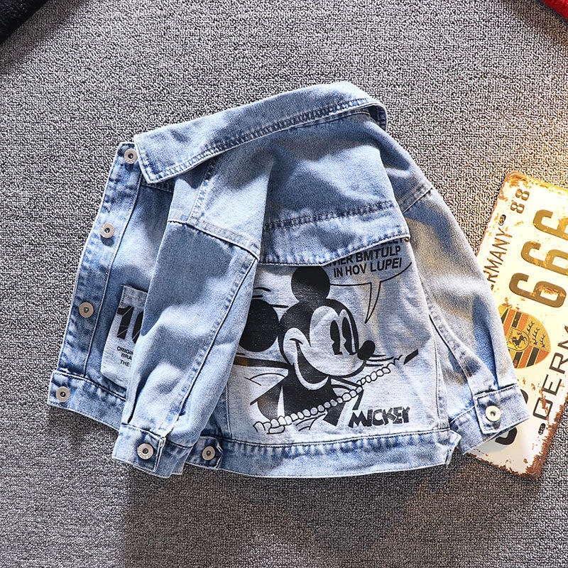 Jacken Herbst Kinder Cartoon Denim Jacke Mäntel Kleidung Für Jungen Jean Oberbekleidung Kinder Mode Lässig Kostüm 221010