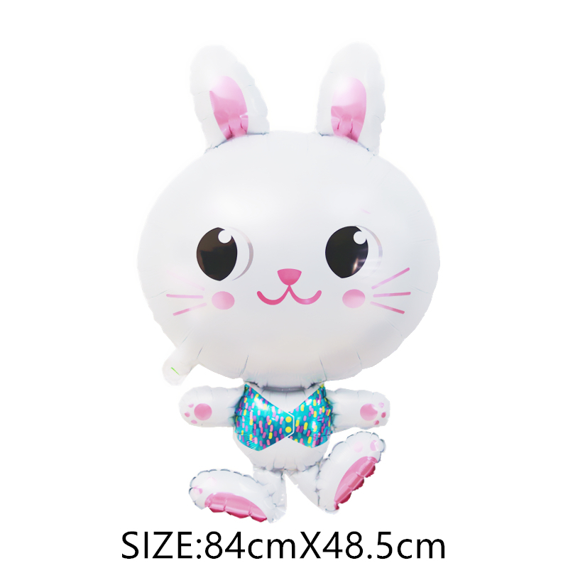Other Festive Party Supplies Jungle Cartoon Animal Balloon Rabbit Hippo Tiger Aluminum Foil Zoo Children's Toy 221010