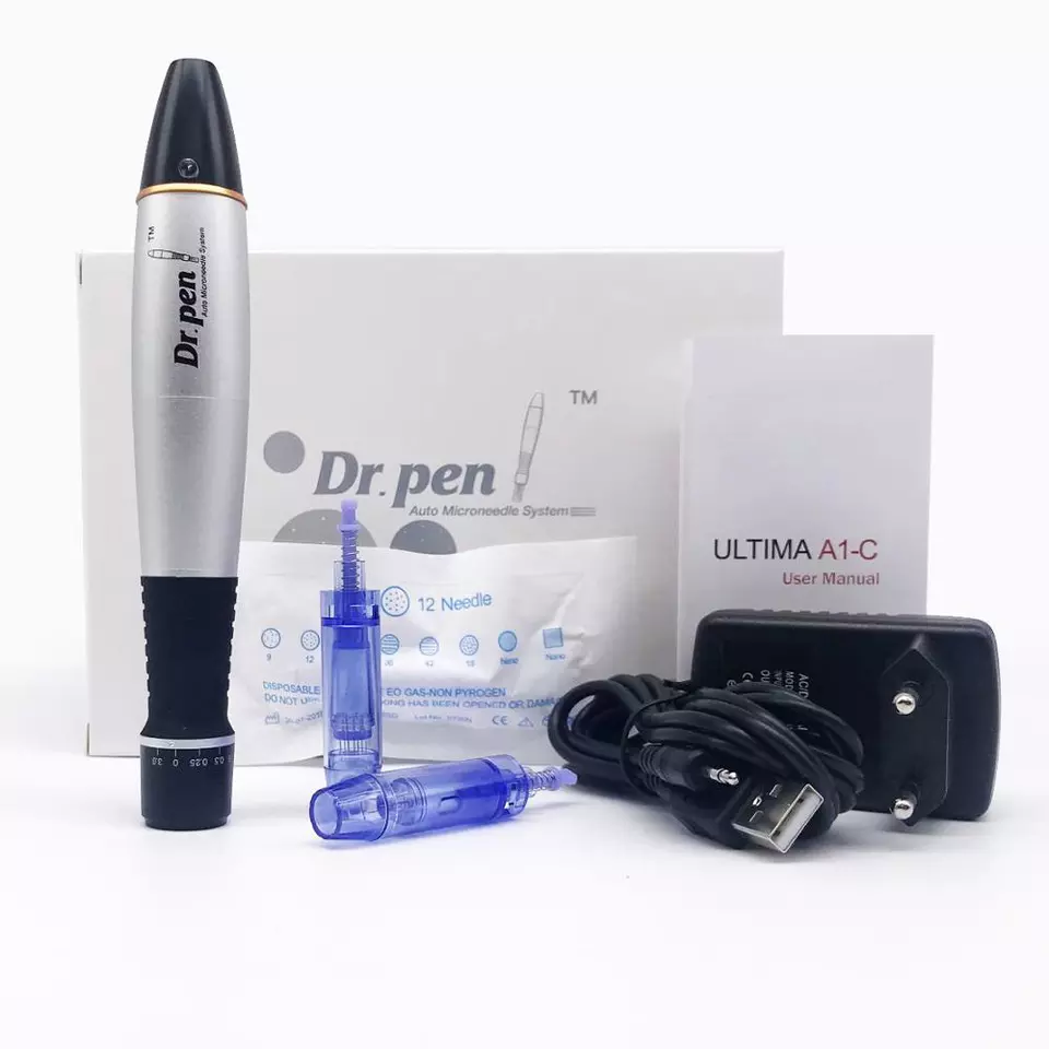 Беспроводная DR-Pen Ultima A1 с 12PINS Microneedle Dermapen Перезаряжаемая мощная мезо доктора-пен-дерма терапия против старения