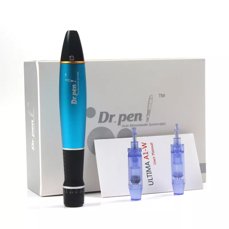 Wireless Dr-Pen Ultima A1 con 2 pezzi 12 pin Microneedle Dermapen ricaricabile potente Meso Dr.pen Derma Pen terapia anti invecchiamento