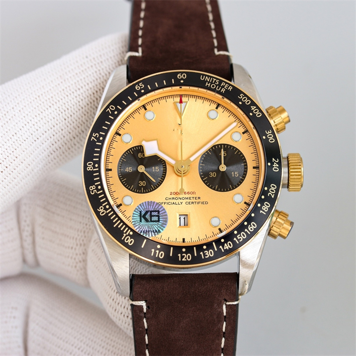 Montre de Luxe Designer Watchs 41 mm 7750 Chronograph Mocned Ruch Stael Case Luksusowe zegarki męskie zegarki Zegarki
