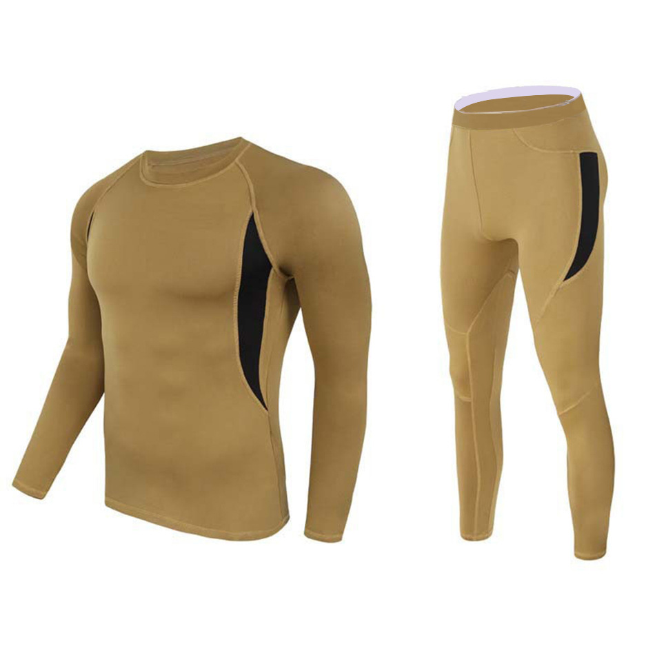 Erkek Trailtsits Termal iç çamaşırı erkekler uzun Johns kış sıcak hızlı kuru eğitim takım elbise insan nefes alabilir gerilebilir spor giyim seti
