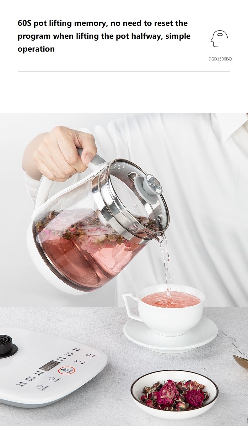 Andere Küchengeräte 220V 15L Haushalts-Wasserkocher Automatischer Glas-Gesundheitskonservierungstopf Tragbarer Mini-Multikocher Tee-Dessert-Kocher 221010