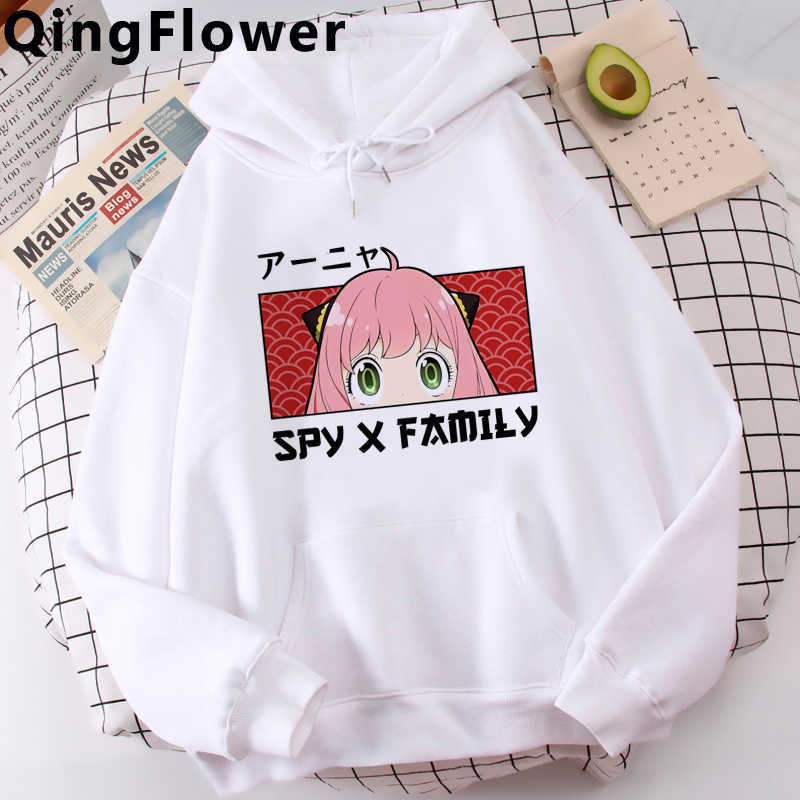 Felpe con cappuccio da uomo Felpe con cappuccio Spy X Family Anya Print Felpa con cappuccio da uomo Anime Abbigliamento Streetwear Pullover Felpe con cartoni animati giapponesi Harajuku Fashion Felpa con cappuccio unisex T221008