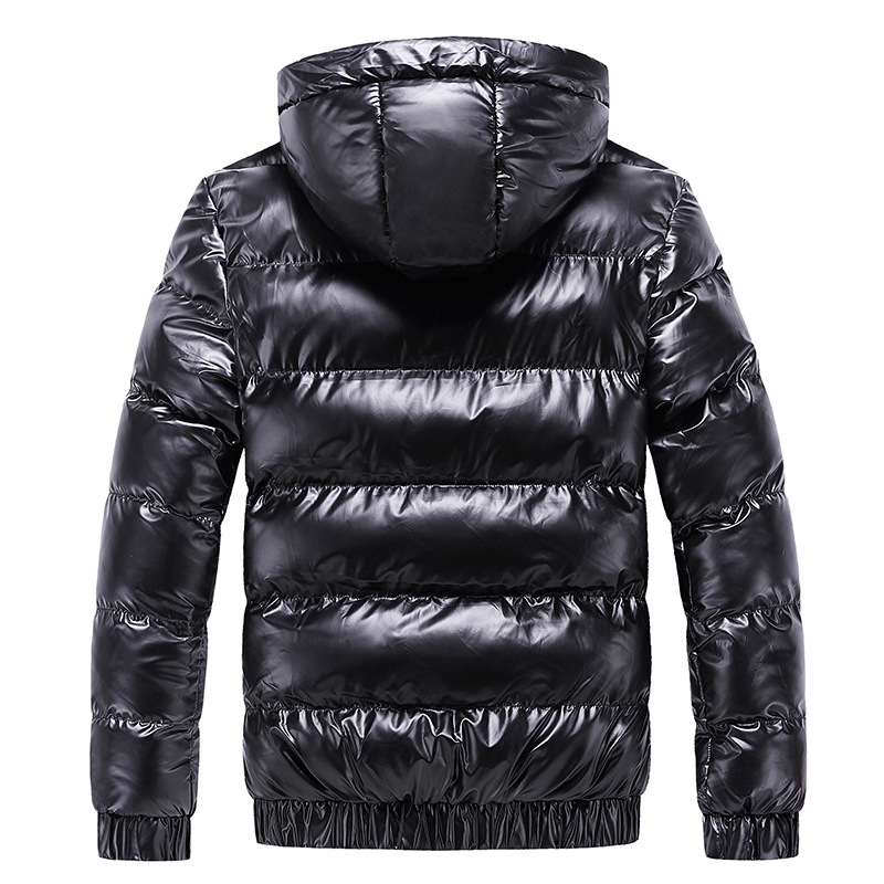 Hommes vers le bas argent mâle brillant hiver mode chaud homme Parka veste imperméable hommes décontracté manteau Streetwear coupe-vent