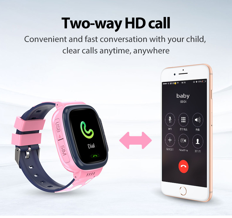 أزياء جديدة Y92 Watch Watchs Smart Phone Smart مع WiFi Positioning Depth Placeproof for Kids