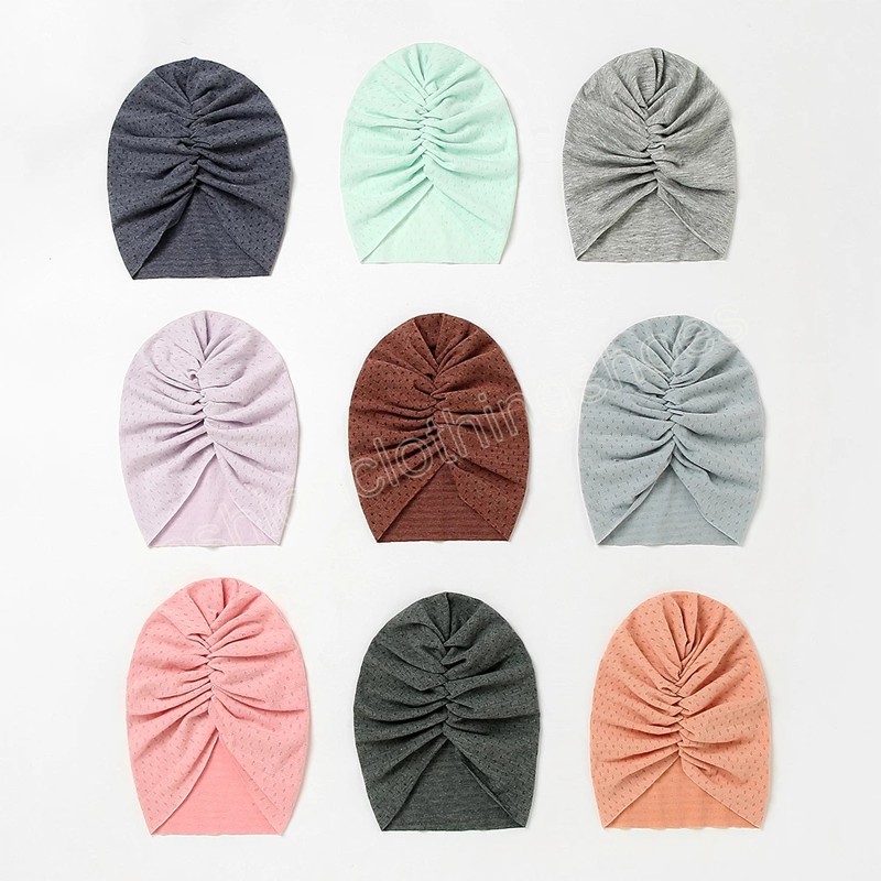 Recém-nascidos bonés indianos bonés de turbante bebê 3m-5t Kids Hair Acessórios Knot Beanies