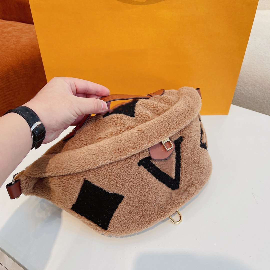 Winter Teddy Heuptas Designer Heuptas Voor Dames Heren Mode Lamswol Crossbody Schoudertassen Pluizige Bumbag Luxe Fannypack Pu227J