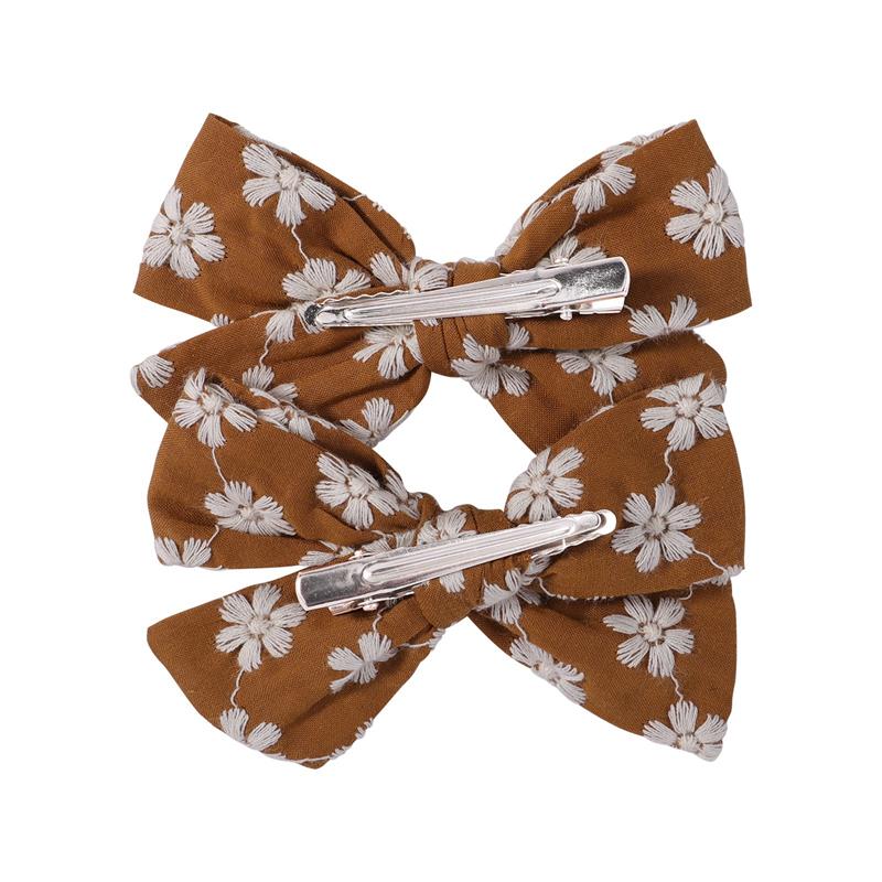 2 piezas/par lindos clips de lazos de cabello floral Bowknot Barrettes para niñas para niñas Accesorios para el cabello dulce regalo de cumpleaños