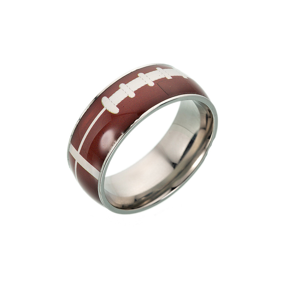 Metal Band Rings Creative Football Basketball Baseball Sports Rings Fashion Accessories