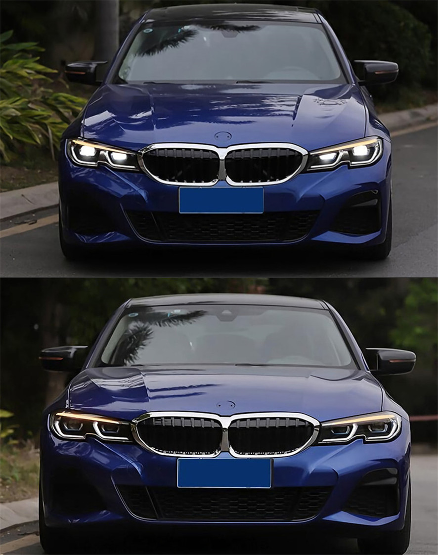 자동차 조명 BMW G20 G28 3 시리즈 20 19-2022 M3 레이저 헤드 램프 LED 헤드 라이트 LED 듀얼 빔 렌즈
