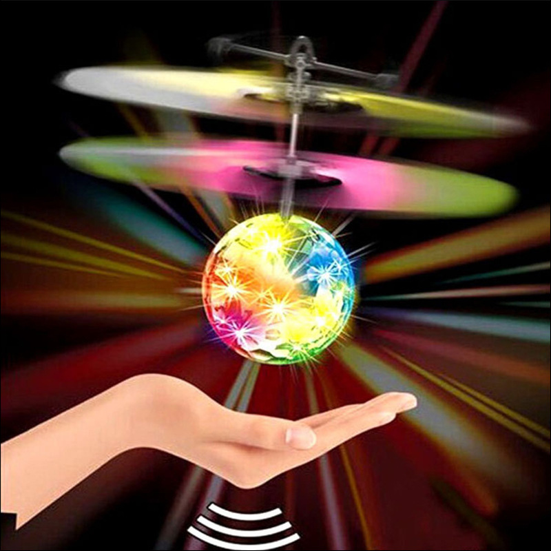 LED Flying Toys RC Ball Aircraft Helicopter Flashing Light Up Induction Toy Electric Toy Drone For Kids Gifts C91