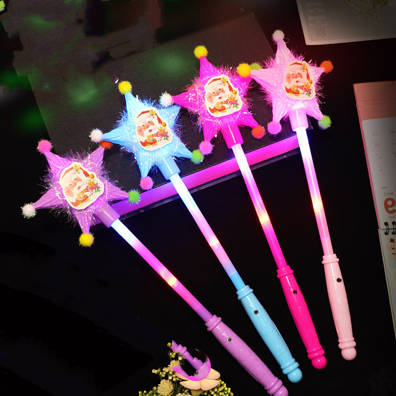 2022 LED LED Flighting Up Stricks متوهجة Snowman Star Heart Magic Wands الأنشطة الليلية الحفلات حفلات كرنفالات الأطفال Toy C92