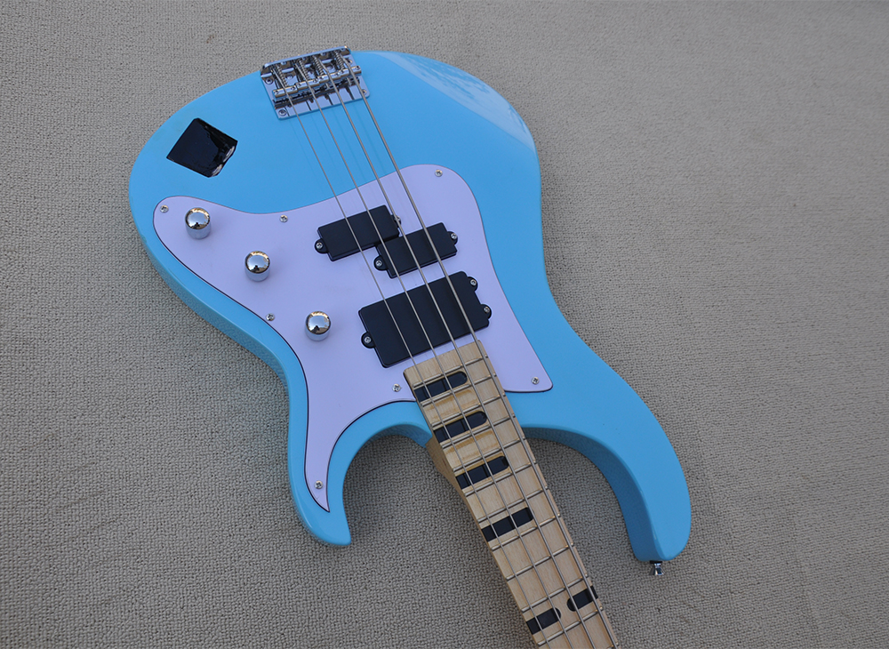 Blue 4 Strings Electric Bass -gitaar met esdoorn fretboard 21 frets