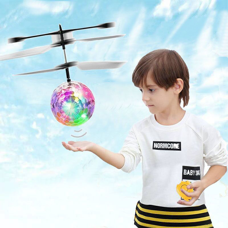 LED Flying Toys RC Ball Aircraft Helicopter Flashing Light Up Induction Toy Electric Toy Drone For Kids Gifts C91