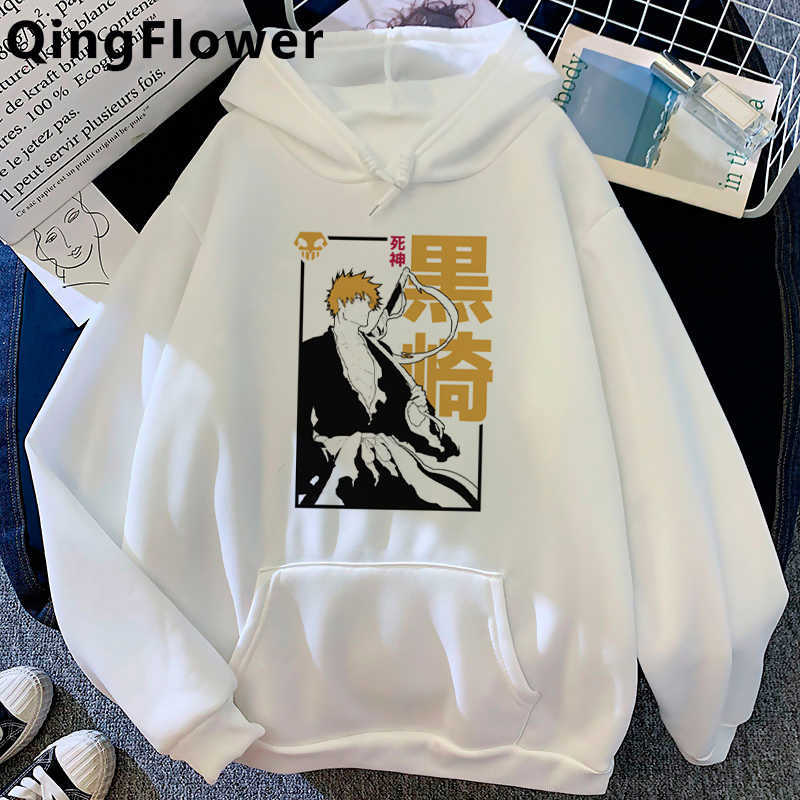 Sweats à capuche masculine Sweatshirts japonais Bleach drôle dessin animé graphique sweat à sweats de sweat Hip Hop Samurai Kawaii Vintage Hop Streetwear Male T221008