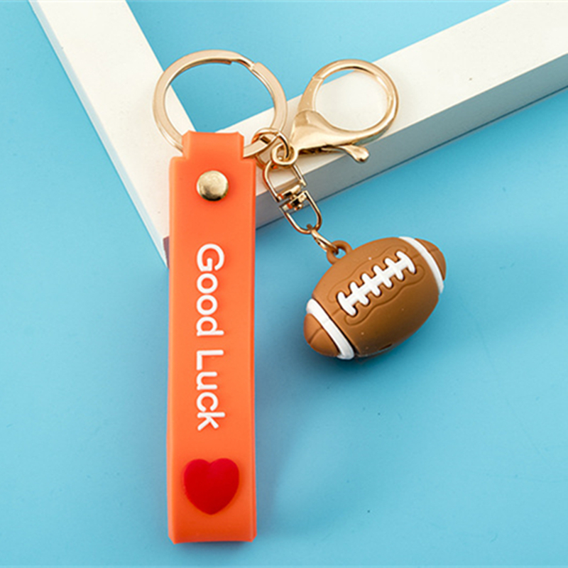 Charm Simulation Ball Keychain Football Basketball Soccer Baseball Pendant Fans Mini Sports Gift