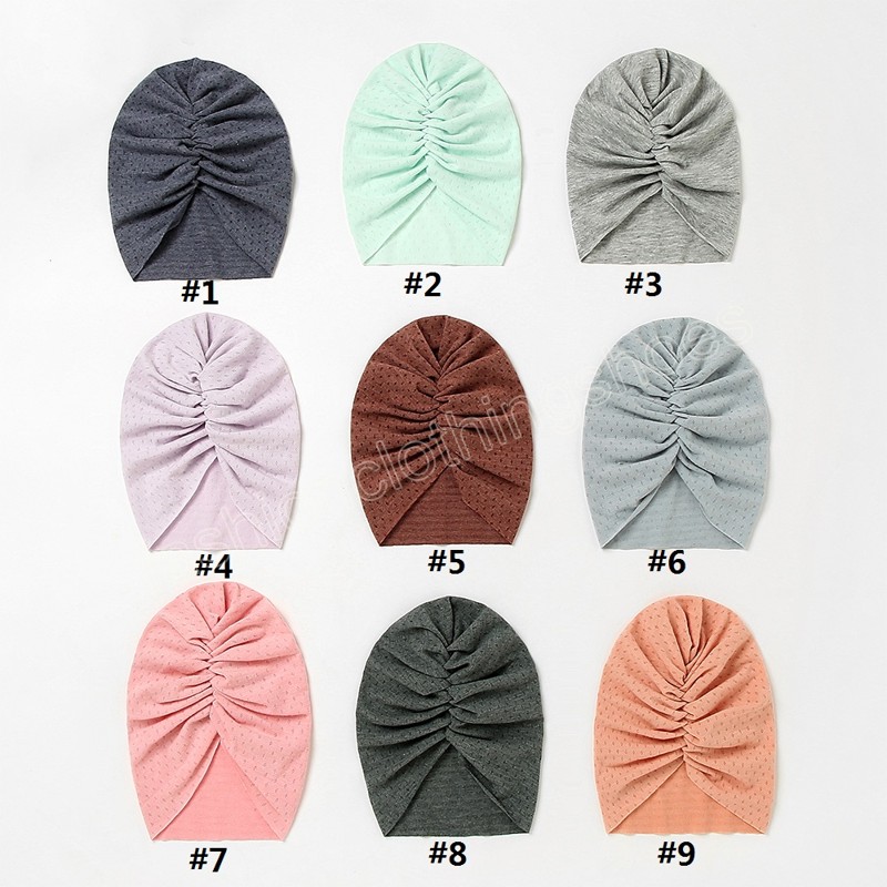 Recém-nascidos bonés indianos bonés de turbante bebê 3m-5t Kids Hair Acessórios Knot Beanies