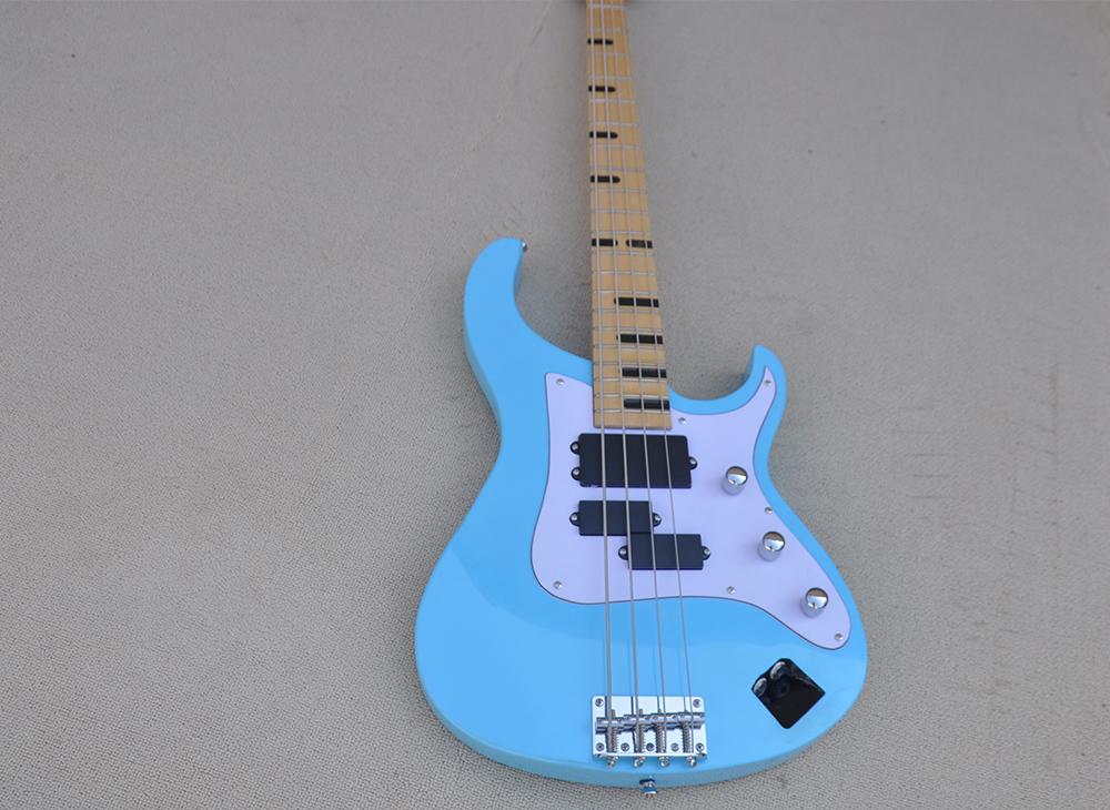 Blue 4 Strings Electric Bass -gitaar met esdoorn fretboard 21 frets