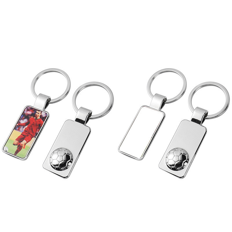 Fashion DIY sublimation blank keychains Soccer football designer keychain wallet Handbag Lover Keychains Car Key Ring for Woman Man Valentines Day Christmas Gift