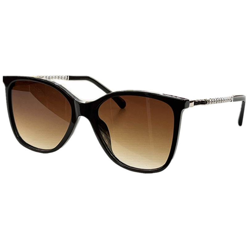 Nouvelle mode Square Butterfly Sunglasses Femmes 344 1 Planche légère Métal Fullrim 54-18-145 Jois de cuir de perle artificielle pour les lunettes de prescription complète