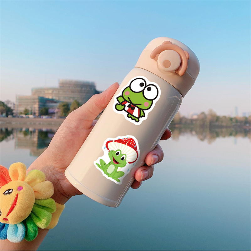 Cute Frog Stickers Vinyl Decals Laptop Sticker Cartoon Waterproof Decorative Stickers for Computer Luggage Guitar Bottle Refrigerator