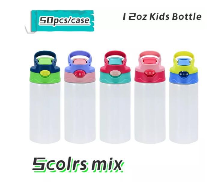 US Warehouse 12oz sublimering Straight Kids Tumblers Glow in Dark Tumbler Blanks Cup rostfritt st￥l vatten z11