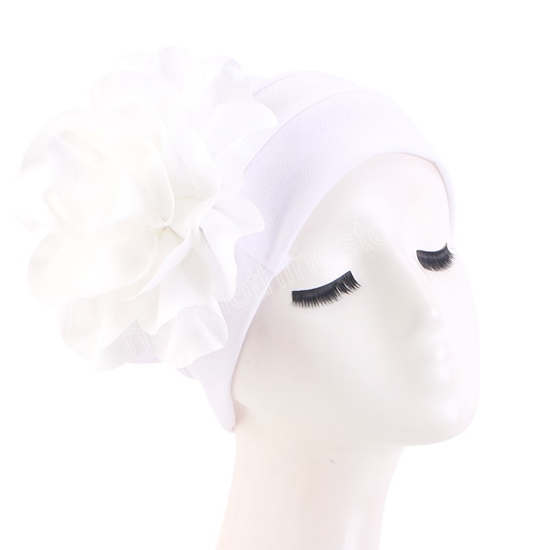 Frauen 3D große Blume Turban Floral Beanie Hüte Chemo Cap muslimische islamische indische Hut Damen Haar-Accessoires