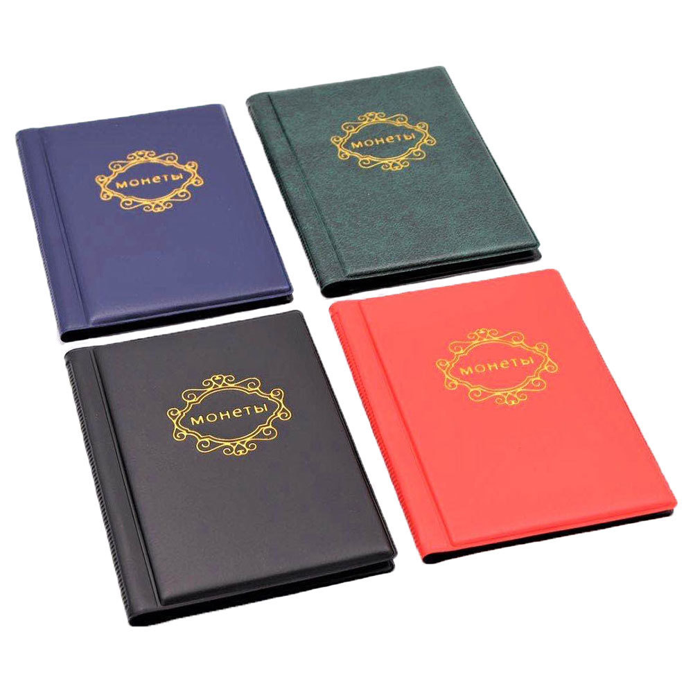 إطارات PU Leather Coin Album 10 صفحات 120 ألبوم Coin Coin Coin Coins Pockets Medallation Medallions Collection Book 221010