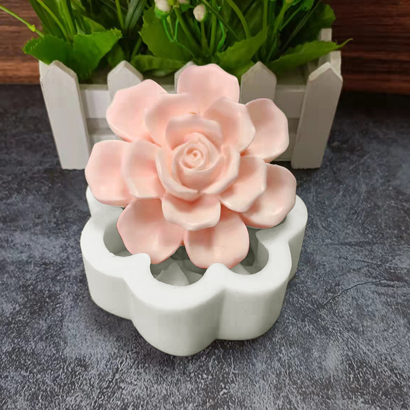 Grande peony silicone molde rosa flor de aromaterapia diy cenas de gesso resina flor flor de feriado de feriado de feriado de casamento decoração de casa mj0881